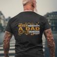 Never Underestimate A Dad With An Engineering DegreeShirt Mens Back Print T-shirt Gifts for Old Men