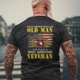 Never Underestimate An Old Man 101St Airborne Veteran Mens Back Print T-shirt Gifts for Old Men