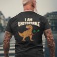 I Am Unstoppable Trex Short Dinosaur Arms Joke Men's T-shirt Back Print Gifts for Old Men