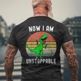 Now I Am Unstoppable Trex T-Rex Retro Vintage Men's T-shirt Back Print Gifts for Old Men