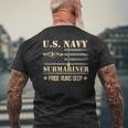 Us Navy Submariner Pride Runs Deep Sub Veteran Men's T-shirt Back Print Gifts for Old Men