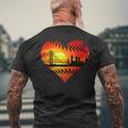 Us San Francisco Baseball Patriotic Baseball Vintage Heart Men's T-shirt Back Print Gifts for Old Men