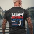 Usa 2024 United States American Sport 2024 Volleyball Men's T-shirt Back Print Gifts for Old Men