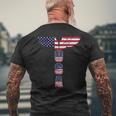 Usa Bald Eagle Wings 4Th Of July Veterans Usa Mens Back Print T-shirt Gifts for Old Men