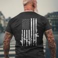 Usa Distressed Flag Guns Pro Gun 2Nd Amendment On Back Men's T-shirt Back Print Gifts for Old Men