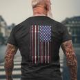 Usa Flag Barbell T-Shirt mit Rückendruck Geschenke für alte Männer