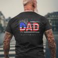 Usa Patriotic Dad Father's Day American Flag 4Th Of July Dad Men's T-shirt Back Print Gifts for Old Men
