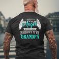 I Used To Be His Angel Now He Is Mine GrandpaMen's T-shirt Back Print Gifts for Old Men