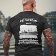 Uss Sheridan Apa Men's T-shirt Back Print Gifts for Old Men