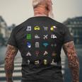 Vacaciones Turista Traductor Icono Deiaje Barrera Lingüíst Camiseta Hombre Estampado Espalda Regalos para ancianos