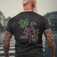 Vacation Palms Pineapple Travel Flamingo Men's T-shirt Back Print Gifts for Old Men