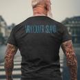 Vancouver Island Blue Lettering Blue S T-Shirt mit Rückendruck Geschenke für alte Männer