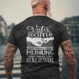 Vater Und Tochter Ein Herz Und Eine Seele Partner T-Shirt mit Rückendruck Geschenke für alte Männer