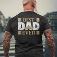 Vatertagaterintage Mustache Best Dad Ever Papa T-Shirt mit Rückendruck Geschenke für alte Männer