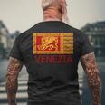 Venezianisches Löwen-Motiv Herren Kurzärmliges Herren-T-Kurzärmliges Herren-T-Shirt, Venedig-Themen Tee Geschenke für alte Männer