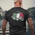 Vespa Scooter Vintage Retro Italian Flag T-Shirt mit Rückendruck Geschenke für alte Männer