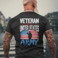 Veteran Of The United States Army Mens Back Print T-shirt Gifts for Old Men