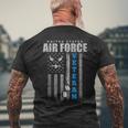 Veteran Of The Us Air Force Usa Flag Veterans Men's T-shirt Back Print Gifts for Old Men