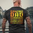 Video Games Player Fathers Day Gamer Dad Gaming Men's T-shirt Back Print Gifts for Old Men