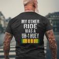 Vietnam Veteran Biker Uh1 Huey Helicopter Vet Mens Back Print T-shirt Gifts for Old Men