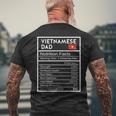 Vietnamese Dad Nutrition Facts National Pride For Dad Men's T-shirt Back Print Gifts for Old Men
