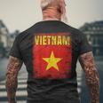 Vietnamietnamesischietnamietnam-Flagge T-Shirt mit Rückendruck Geschenke für alte Männer