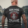 Viking Geh Weg Bin Tattoo Odin Wird Dich Nicht Retten Black T-Shirt mit Rückendruck Geschenke für alte Männer
