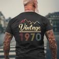 Vintage 1970 Retro Mountains 53Rd Birthday Men's T-shirt Back Print Gifts for Old Men