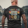 Vintage 1983 Cassette Tape 40 Year Old 40Th Birthday Men's T-shirt Back Print Gifts for Old Men
