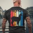 Vintage Alpaca Retro For Animal Lover Alpaca Men's T-shirt Back Print Gifts for Old Men