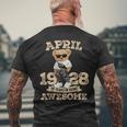 Vintage April 1928 96Th Birthday 96 Year Old Women Men's T-shirt Back Print Gifts for Old Men