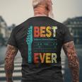 Vintage Best Dad Ever Guitar Chord Guitarist Dad Fathers Day Men's T-shirt Back Print Gifts for Old Men