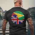 Vintage British & Guyanese Flags Uk And Guyana Men's T-shirt Back Print Gifts for Old Men