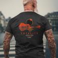 Vintage Cleveland Ohio Total Solar Eclipse 2024 Men's T-shirt Back Print Gifts for Old Men