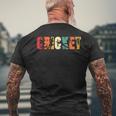 Vintage Cricket For Cricketers Cricket Fans Or Lovers Men's T-shirt Back Print Gifts for Old Men