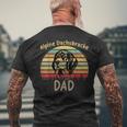 Vintage Dackel Papa Hundeliebhaber Dackelater Hund Besitzer T-Shirt mit Rückendruck Geschenke für alte Männer