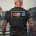 Vintage Inclusion Matters Special Education Neurodiversity Men's T-shirt Back Print Gifts for Old Men