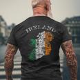 Vintage Ireland Irish Flag T-Shirt mit Rückendruck Geschenke für alte Männer