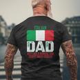 Vintage Italian Dad Italy Flag For Father's Day Mens Back Print T-shirt Gifts for Old Men