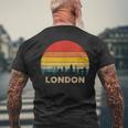 Vintage London England SouvenirMen's T-shirt Back Print Gifts for Old Men