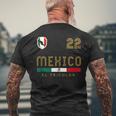 Vintage Mexico Jersey Futbol Soccer Flag Fan Men's T-shirt Back Print Gifts for Old Men