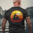 Vintage Motorcycle Riding Bike Retro Motorbike Old Biker Men's T-shirt Back Print Gifts for Old Men