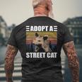 Vintage Opossum Possum Adopt A Street Cat Men's T-shirt Back Print Gifts for Old Men