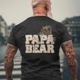 Vintage Papa Bär Familieatertag Papa T-Shirt mit Rückendruck Geschenke für alte Männer