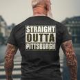 Vintage Pittsburgh Straight Outta Pittsburgh Hometown Pride Men's T-shirt Back Print Gifts for Old Men