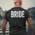 Vintage Retro Bride Bridal Bachelorette Party Matching Men's T-shirt Back Print Gifts for Old Men