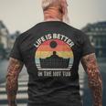 Vintage Retro Life Is Better In The Hot Tub Men's T-shirt Back Print Gifts for Old Men
