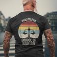 Vintage Retro Philadelphia School Of Bird Law Bird Law Men's T-shirt Back Print Gifts for Old Men