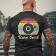 Vintage Retro Rare Soul Dj Turntable Music Old School Men's T-shirt Back Print Gifts for Old Men