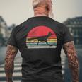 Vintage Retro Roadrunner Animal Lover Men's T-shirt Back Print Gifts for Old Men